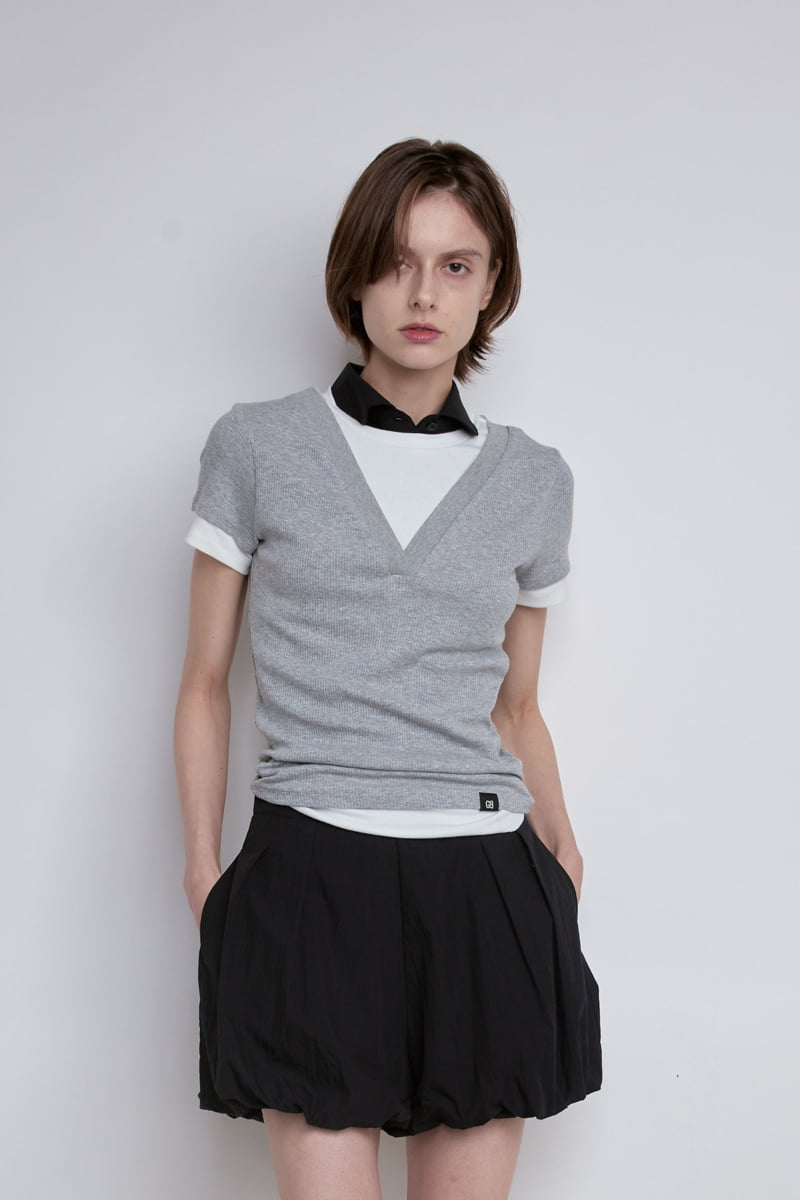 Gentle B - Korean Women Fashion - #momslook - Two-in-One Tee - 4