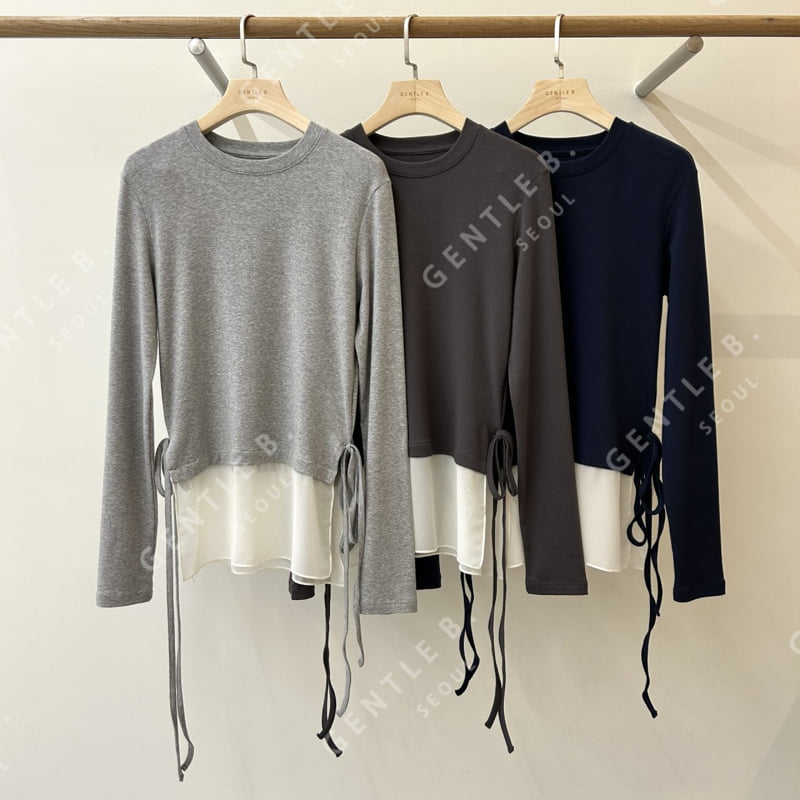 Gentle B - Korean Women Fashion - #womensfashion - Mild Chiffon Tee - 9