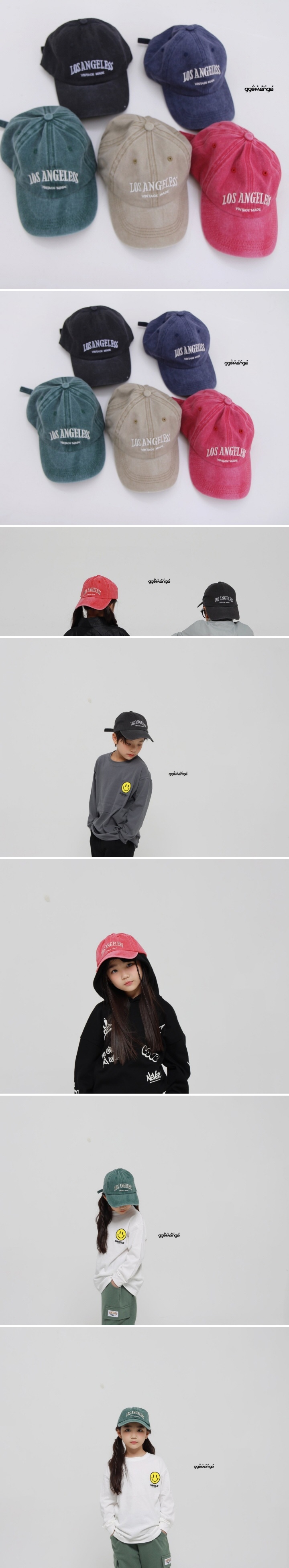 Ggomenge - Korean Children Fashion - #childrensboutique - Washed Ball Cap