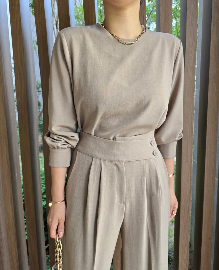 Gratia - Korean Women Fashion - #momslook - Mocha Long Sleeve Blouse - 12