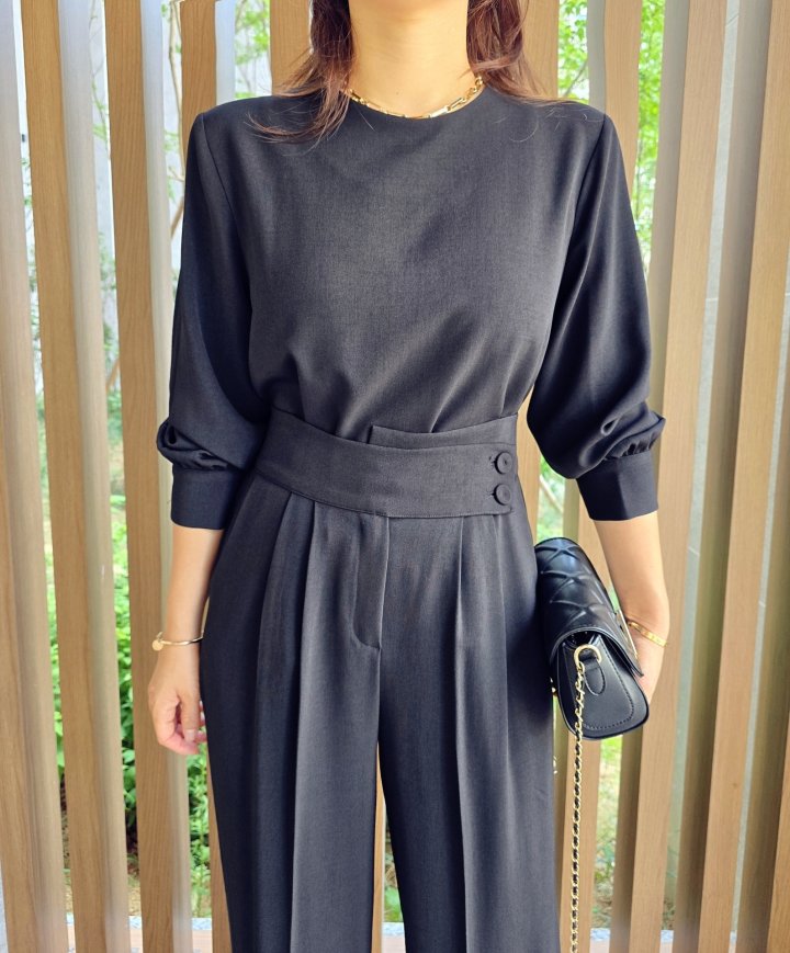 Gratia - Korean Women Fashion - #momslook - Mocha Long Sleeve Blouse - 6