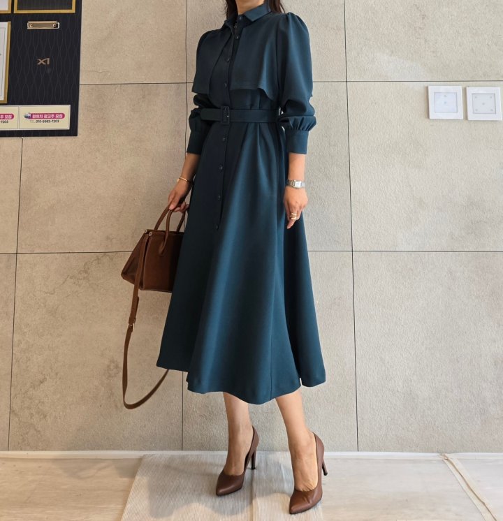 Gratia - Korean Women Fashion - #pursuepretty - Tina Trench One-piece - 11