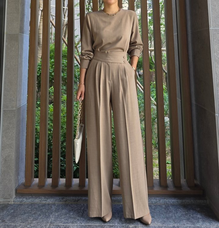 Gratia - Korean Women Fashion - #shopsmall - Mocha Long Sleeve Blouse