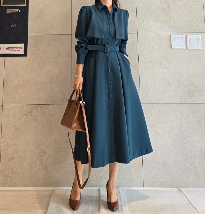 Gratia - Korean Women Fashion - #vintageinspired - Tina Trench One-piece - 9