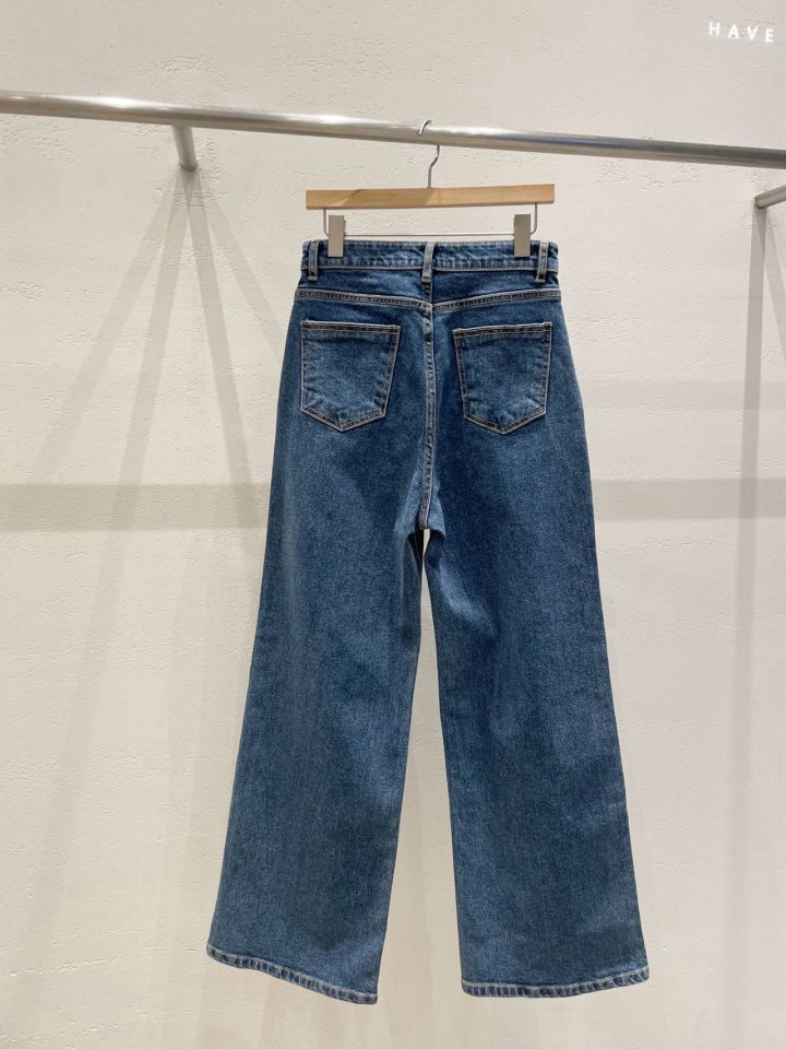 Have - Korean Women Fashion - #womensfashion - Wide Denim Pants - 4