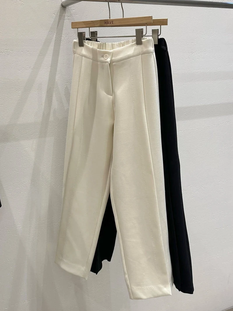 Have - Korean Women Fashion - #momslook - Tuck Wing Pants - 3