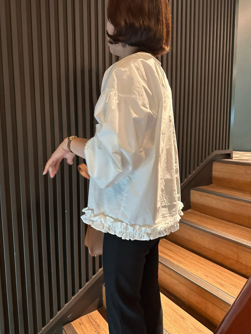Have - Korean Women Fashion - #romanticstyle - Garden Frill Blouse - 7