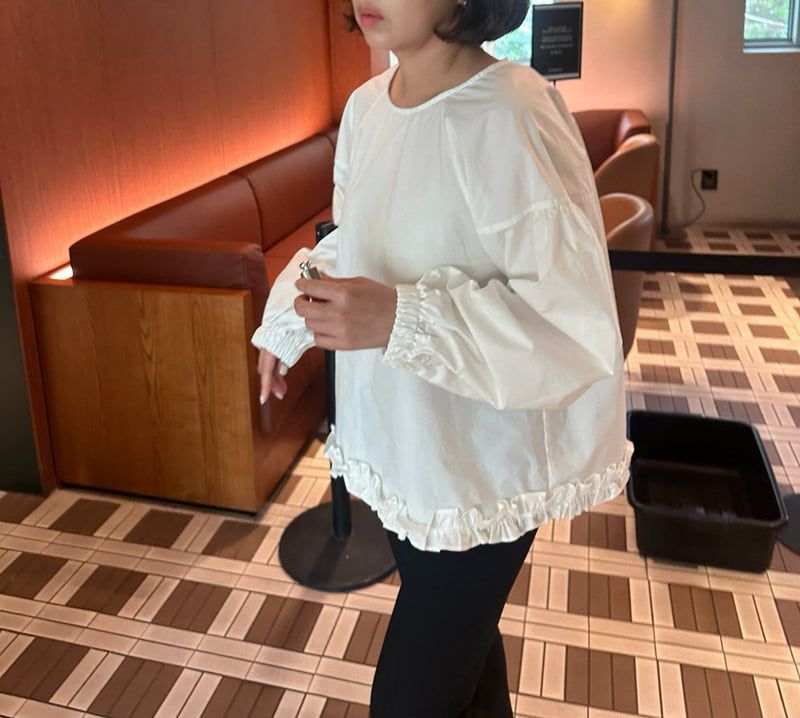 Have - Korean Women Fashion - #shopsmall - Garden Frill Blouse - 8