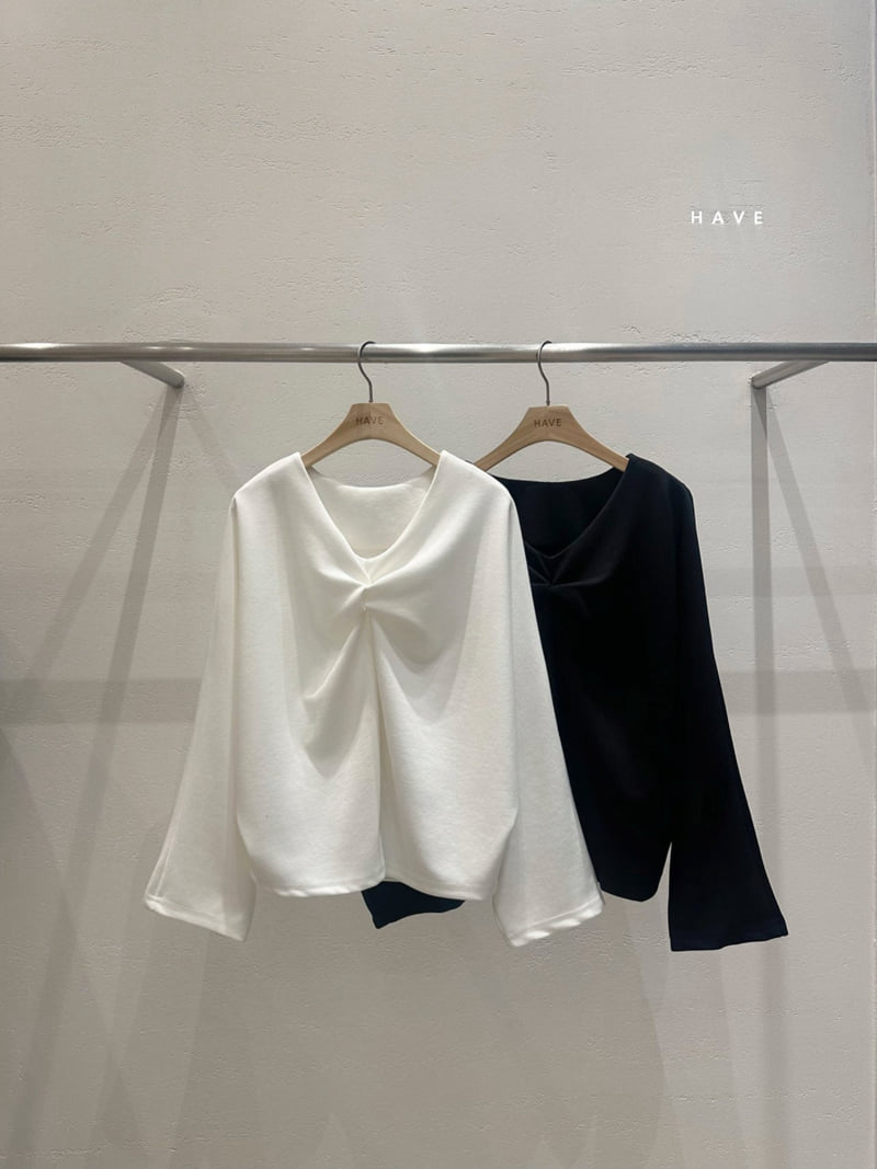 Have - Korean Women Fashion - #vintageinspired - Drape Tee