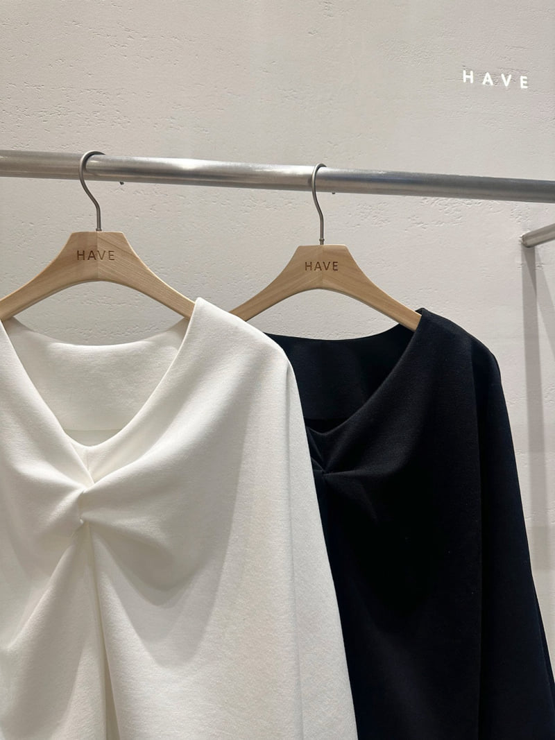 Have - Korean Women Fashion - #vintagekidsstyle - Drape Tee - 2
