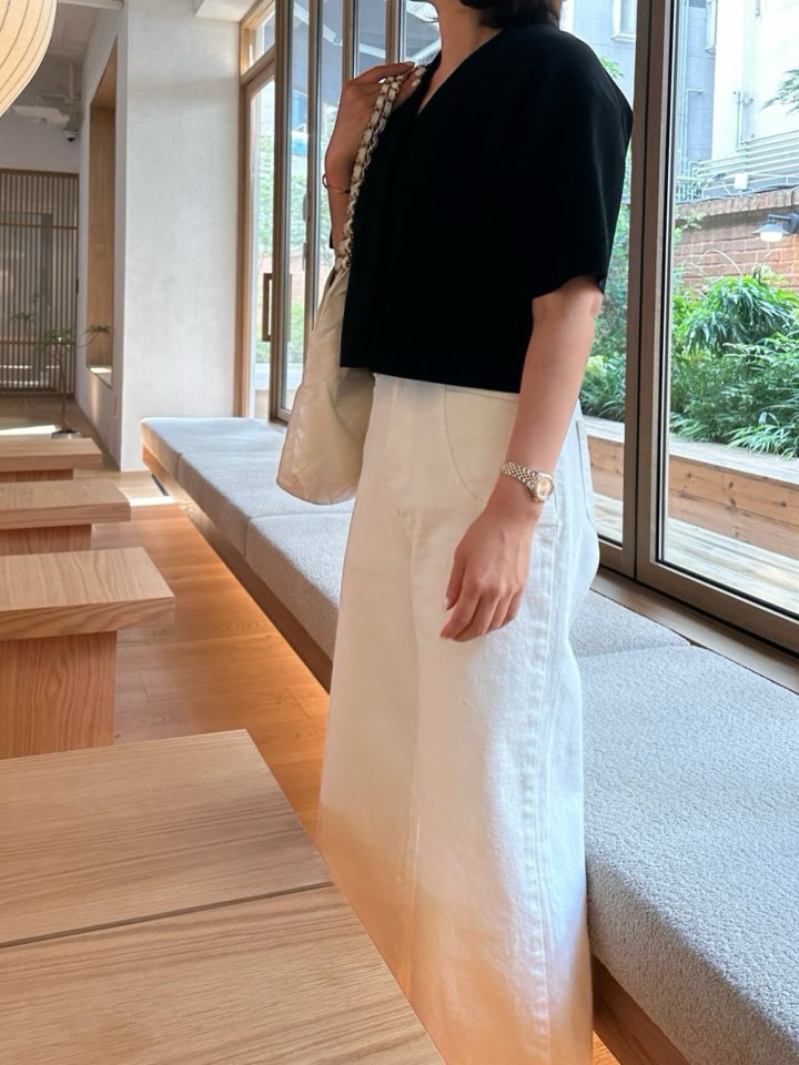 Have - Korean Women Fashion - #womensfashion - Wide White Denim Pants - 8