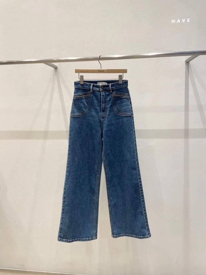 Have - Korean Women Fashion - #womensfashion - Wide Denim Pants