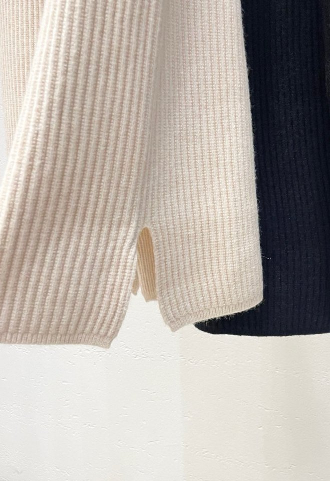 Have - Korean Women Fashion - #womensfashion - Ribbed Side Slit Knit Pants - 5