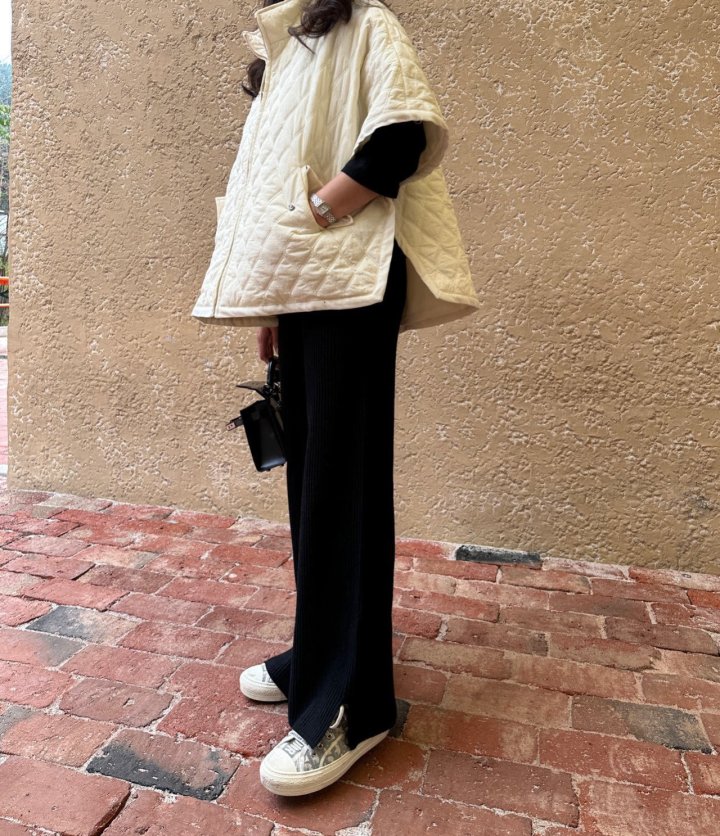 Have - Korean Women Fashion - #womensfashion - Ribbed Side Slit Knit Pants - 7