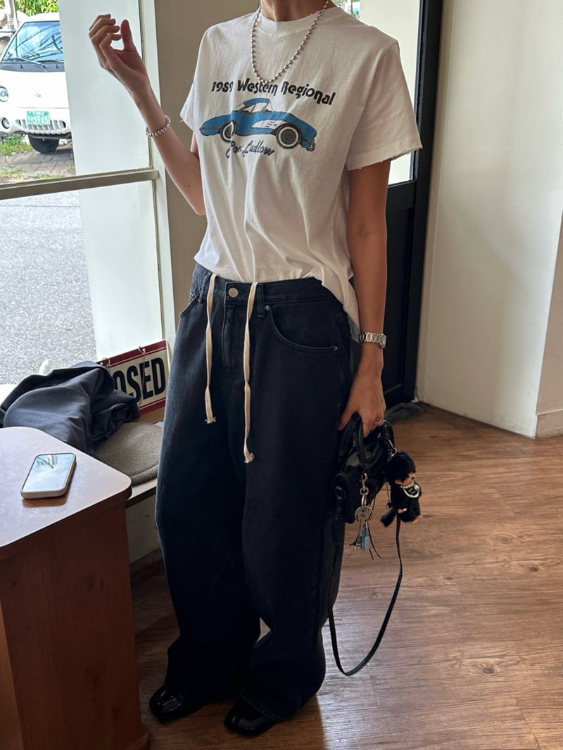Heil - Korean Women Fashion - #momslook - Code Denim Pants - 6
