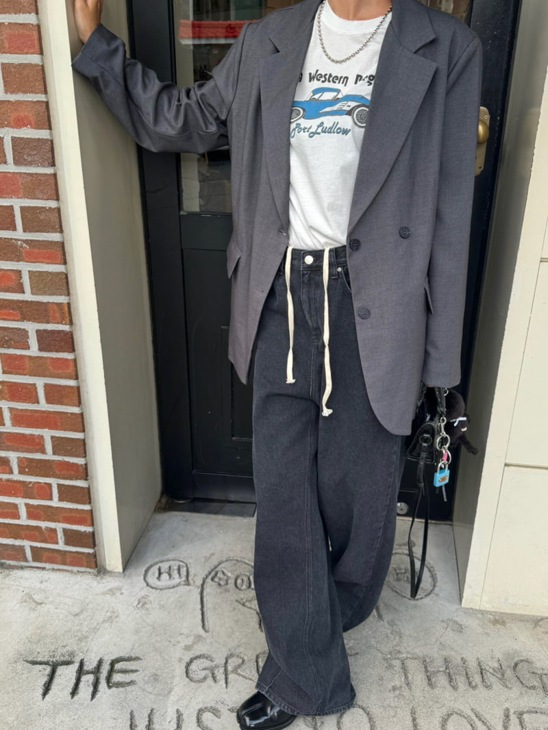 Heil - Korean Women Fashion - #momslook - Code Denim Pants - 8