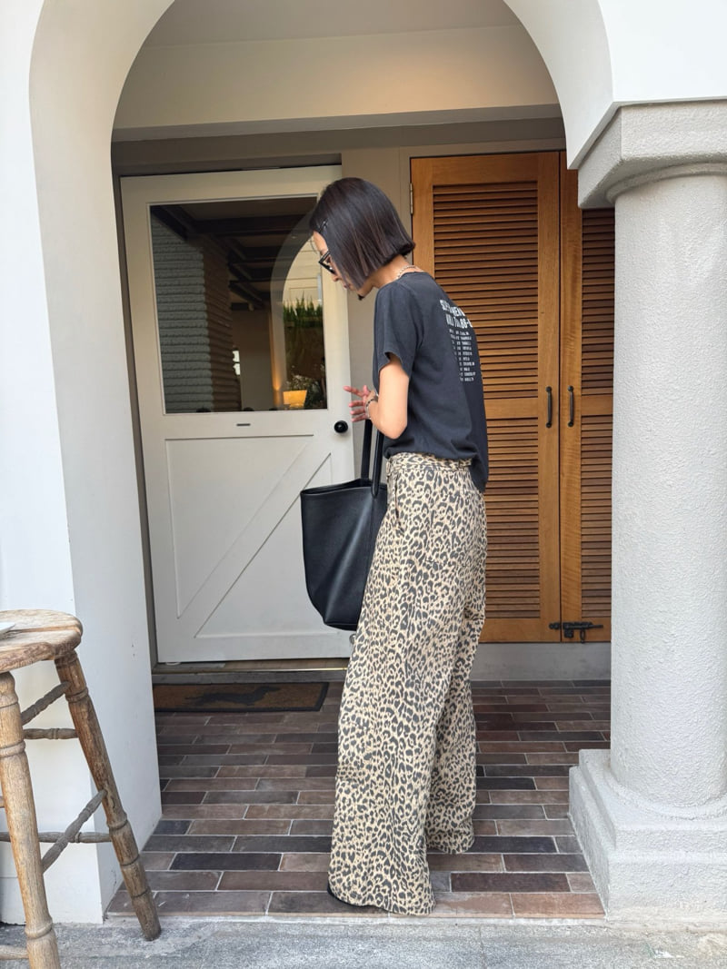 Heil - Korean Women Fashion - #momslook - Leopard Zipper Pants - 6