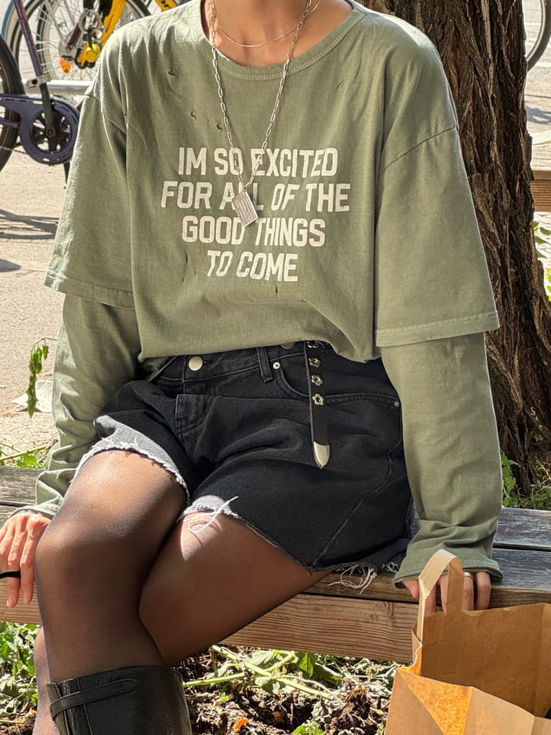 Heil - Korean Women Fashion - #momslook - Pigment Vintage Layered Tee - 3