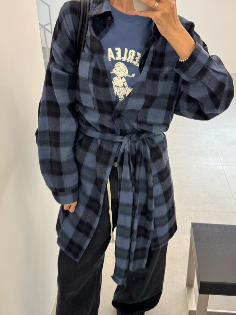 Heil - Korean Women Fashion - #momslook - Check Knot Shirt - 8