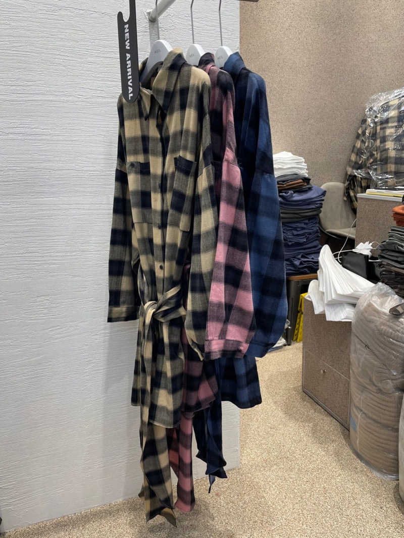 Heil - Korean Women Fashion - #momslook - Check Knot Shirt - 9