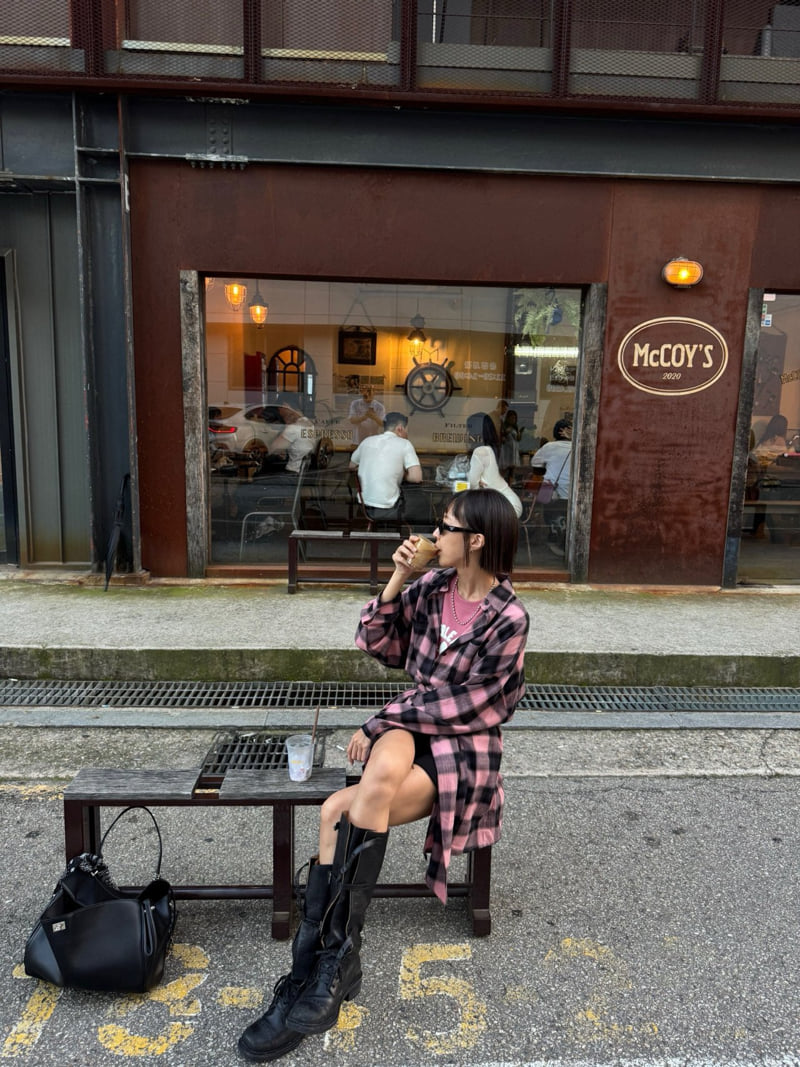 Heil - Korean Women Fashion - #vintageinspired - Check Knot Shirt - 12