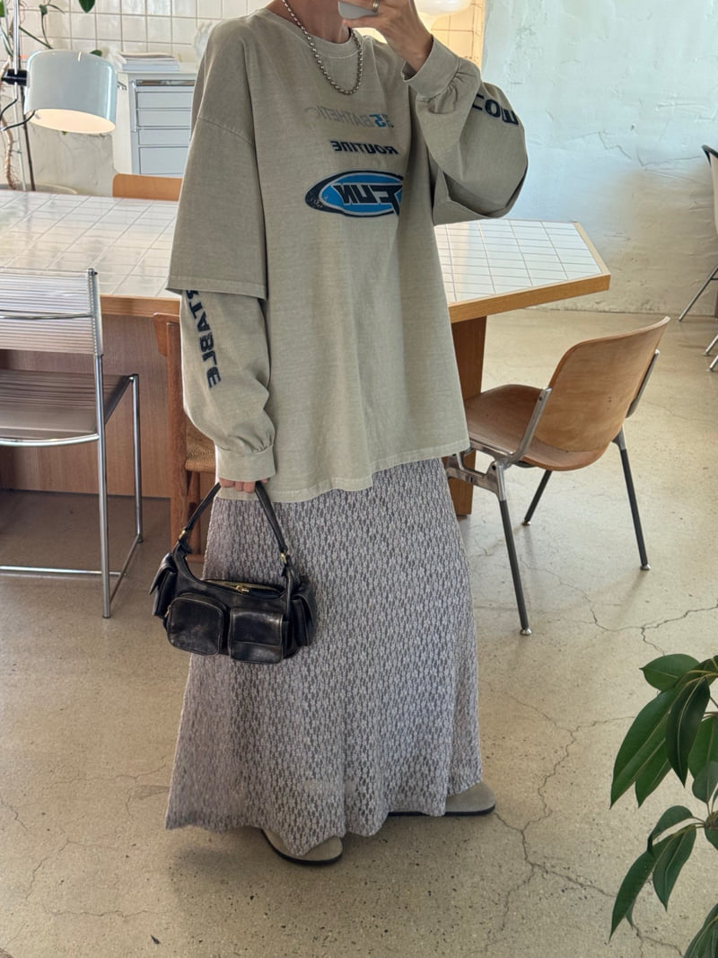 Heil - Korean Women Fashion - #vintageinspired - Pig Fun Layered Tee - 10