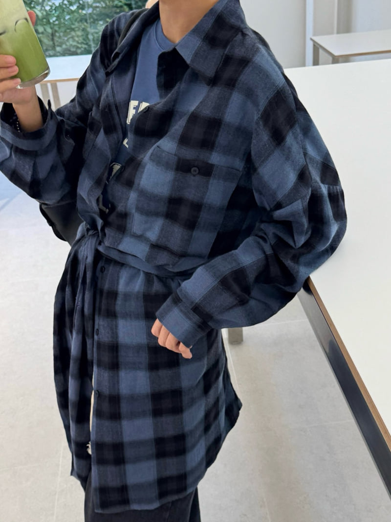 Heil - Korean Women Fashion - #womensfashion - Check Knot Shirt - 7