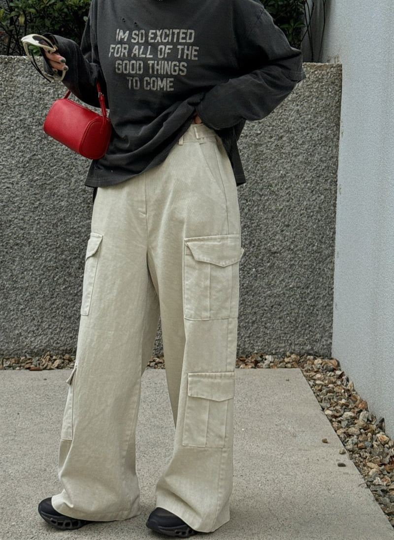 Heil - Korean Women Fashion - #womensfashion - Pig Double Pocket Pants - 2