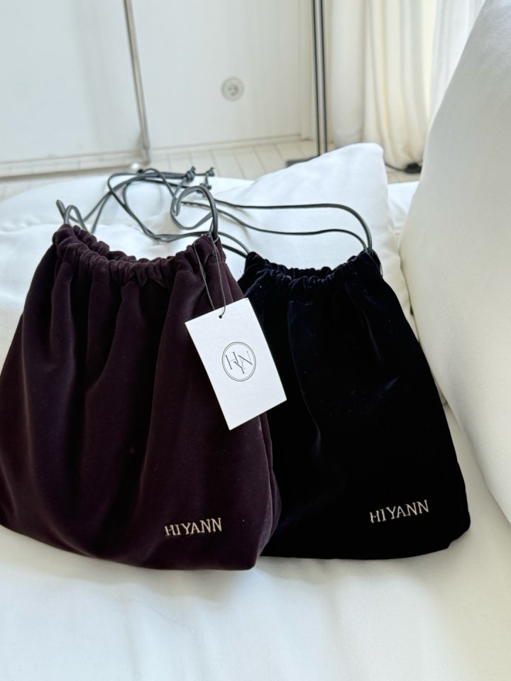 Hiyann - Korean Women Fashion - #momslook - Velvet Bag - 3