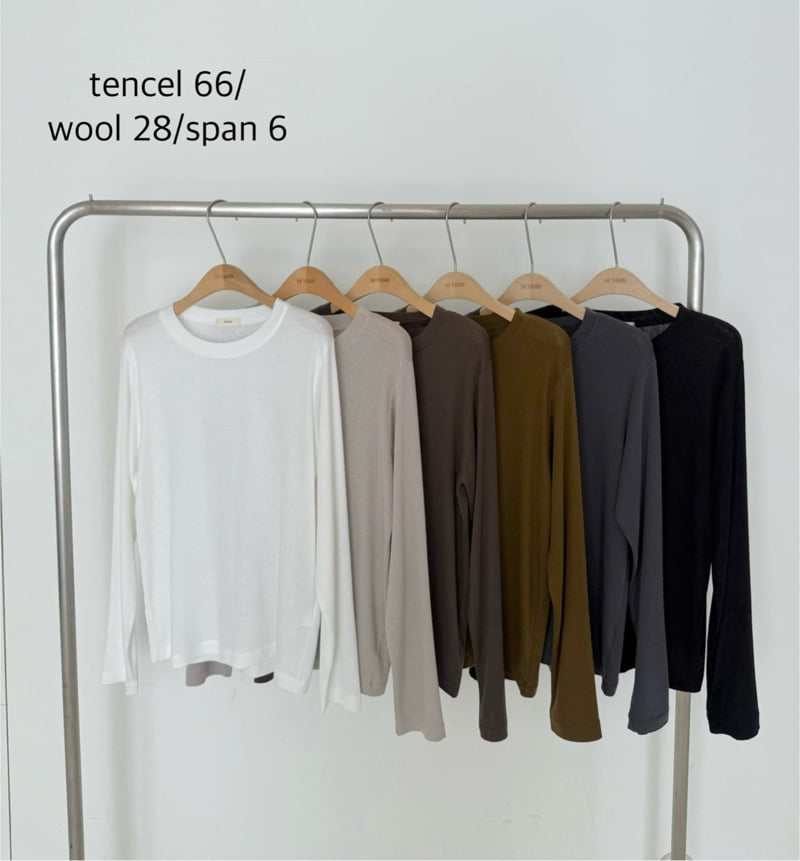 Hiyann - Korean Women Fashion - #momslook - Tencel Basic Tee