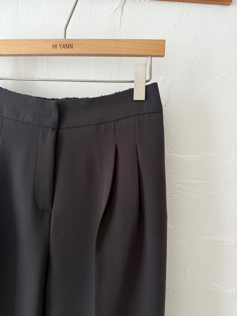 Hiyann - Korean Women Fashion - #shopsmall - Kooho Pleated Slacks - 5