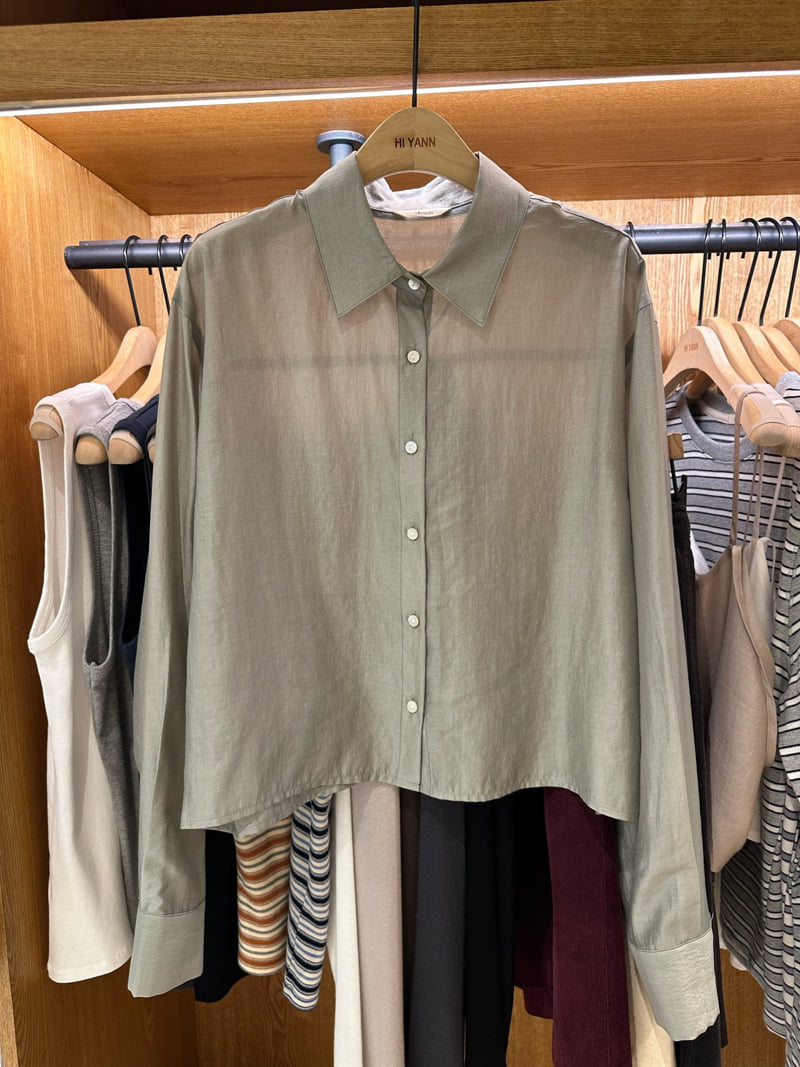 Hiyann - Korean Women Fashion - #thatsdarling - Loewe Crop Shirt - 5