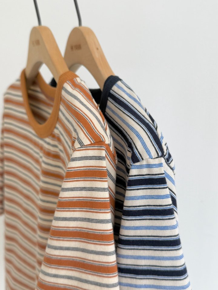 Hiyann - Korean Women Fashion - #vintageinspired - Pepe Stripe Tee - 2
