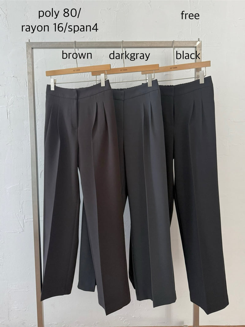 Hiyann - Korean Women Fashion - #vintagekidsstyle - Kooho Pleated Slacks