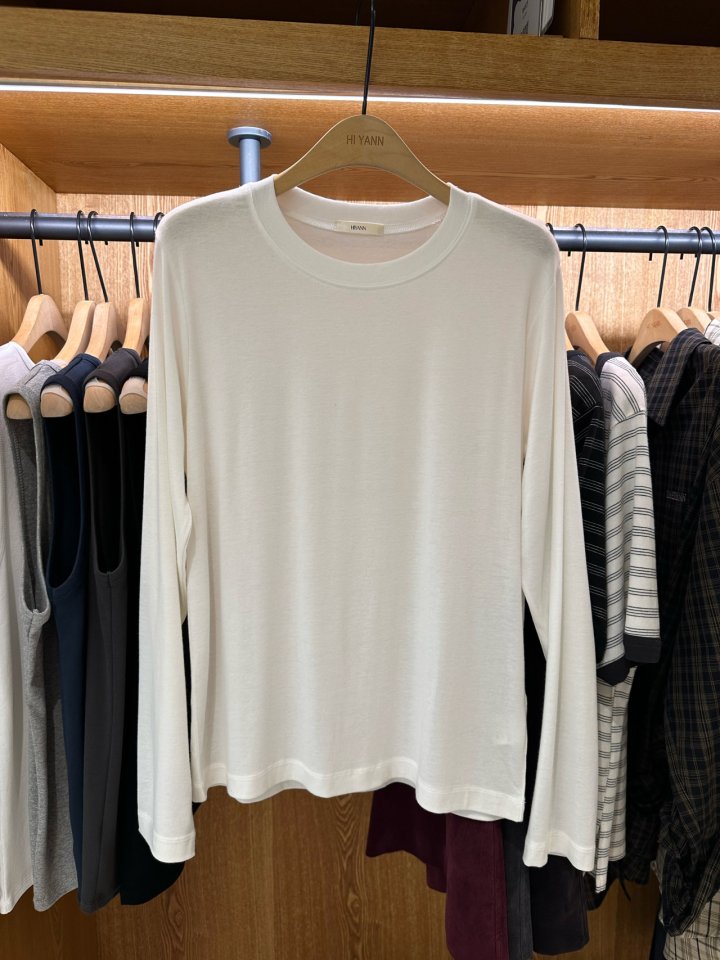 Hiyann - Korean Women Fashion - #womensfashion - Tencel Basic Tee - 2