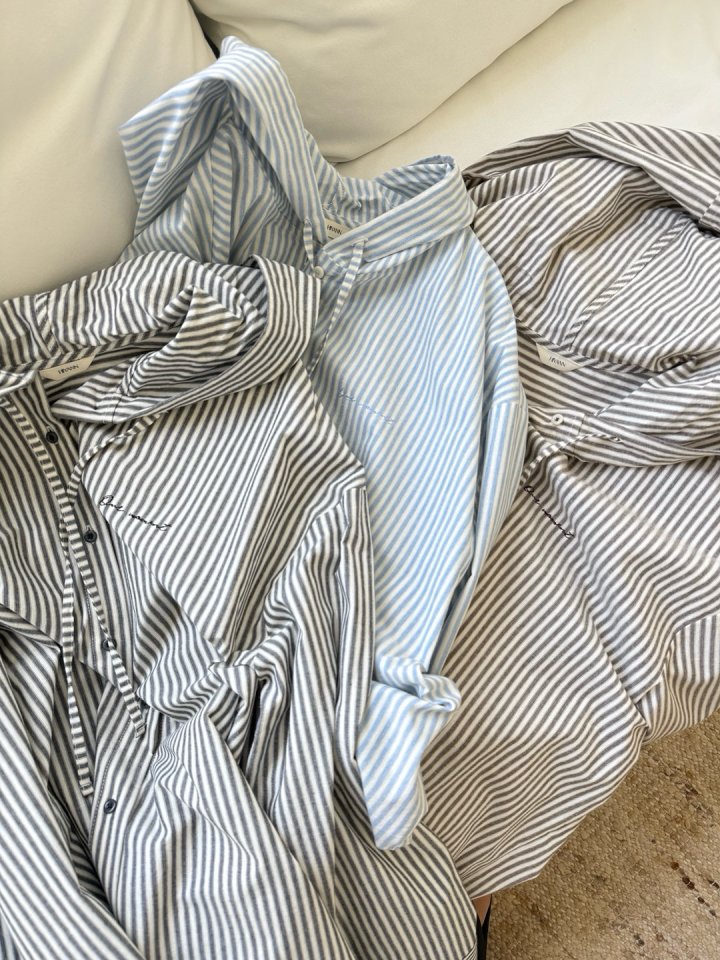 Hiyann - Korean Women Fashion - #womensfashion - Hooded Stripe Shirt - 12
