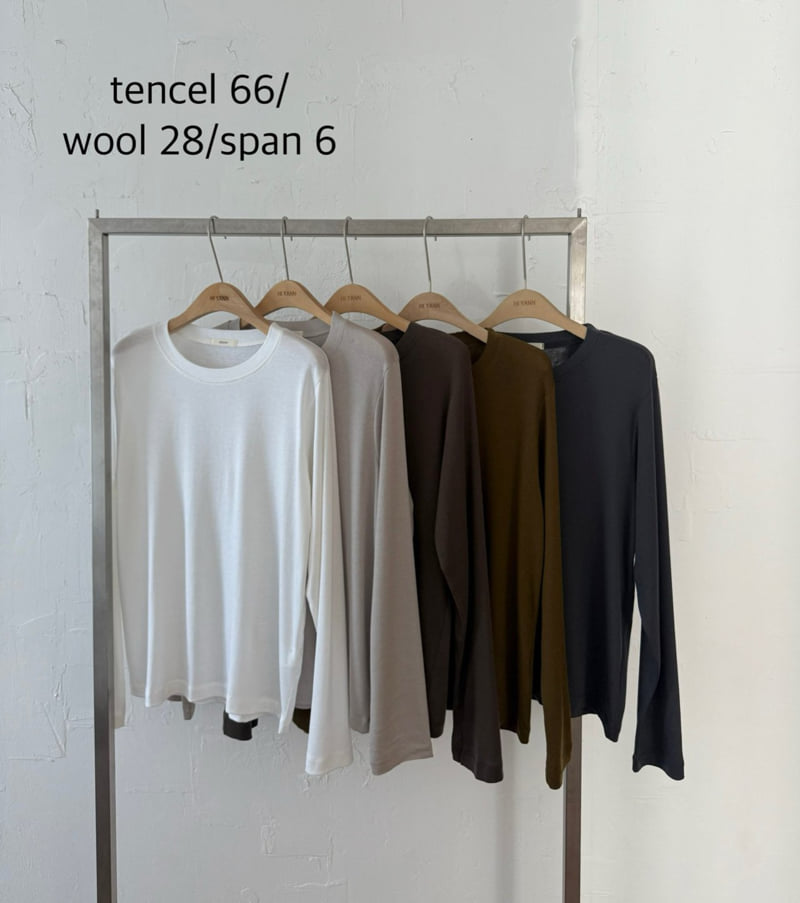 Hiyann - Korean Women Fashion - #womensfashion - Tencel Basic Tee