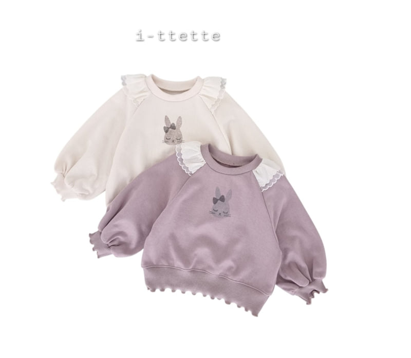 I-Ttette - Korean Children Fashion - #childofig - Raglan Ribbon Bunny Sweatshirt