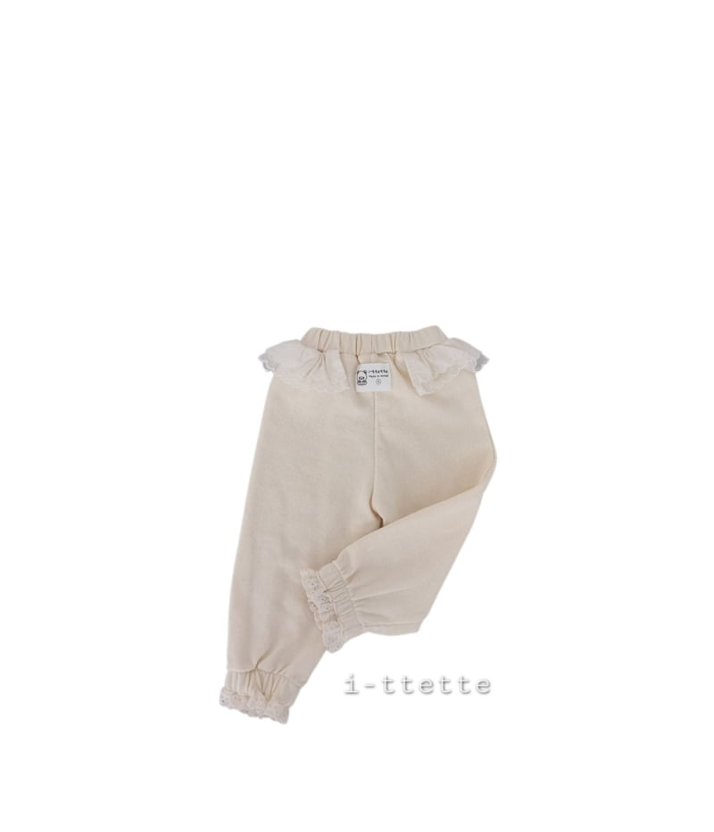 I-Ttette - Korean Children Fashion - #childofig - Puffy Lace Frill Jogger Pants - 5
