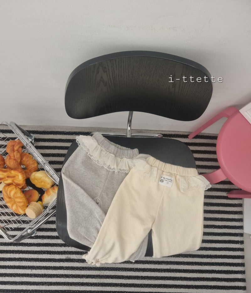 I-Ttette - Korean Children Fashion - #childofig - Puffy Lace Frill Jogger Pants - 6