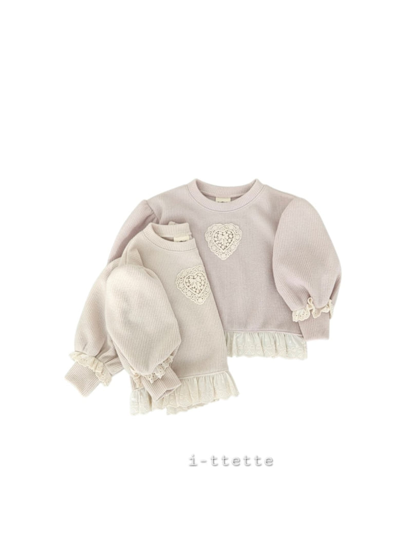 I-Ttette - Korean Children Fashion - #childrensboutique - Latte Knit Ribbed Sweatshirt