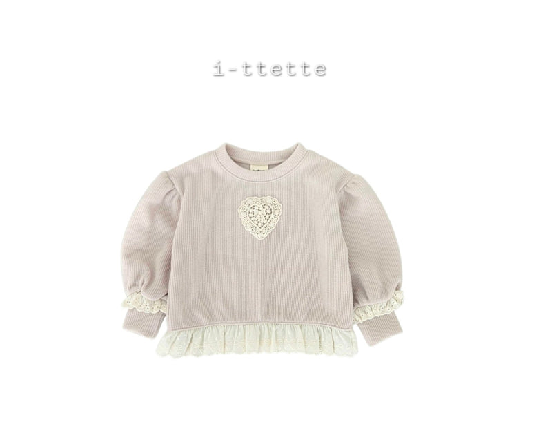 I-Ttette - Korean Children Fashion - #designkidswear - Latte Knit Ribbed Sweatshirt - 2