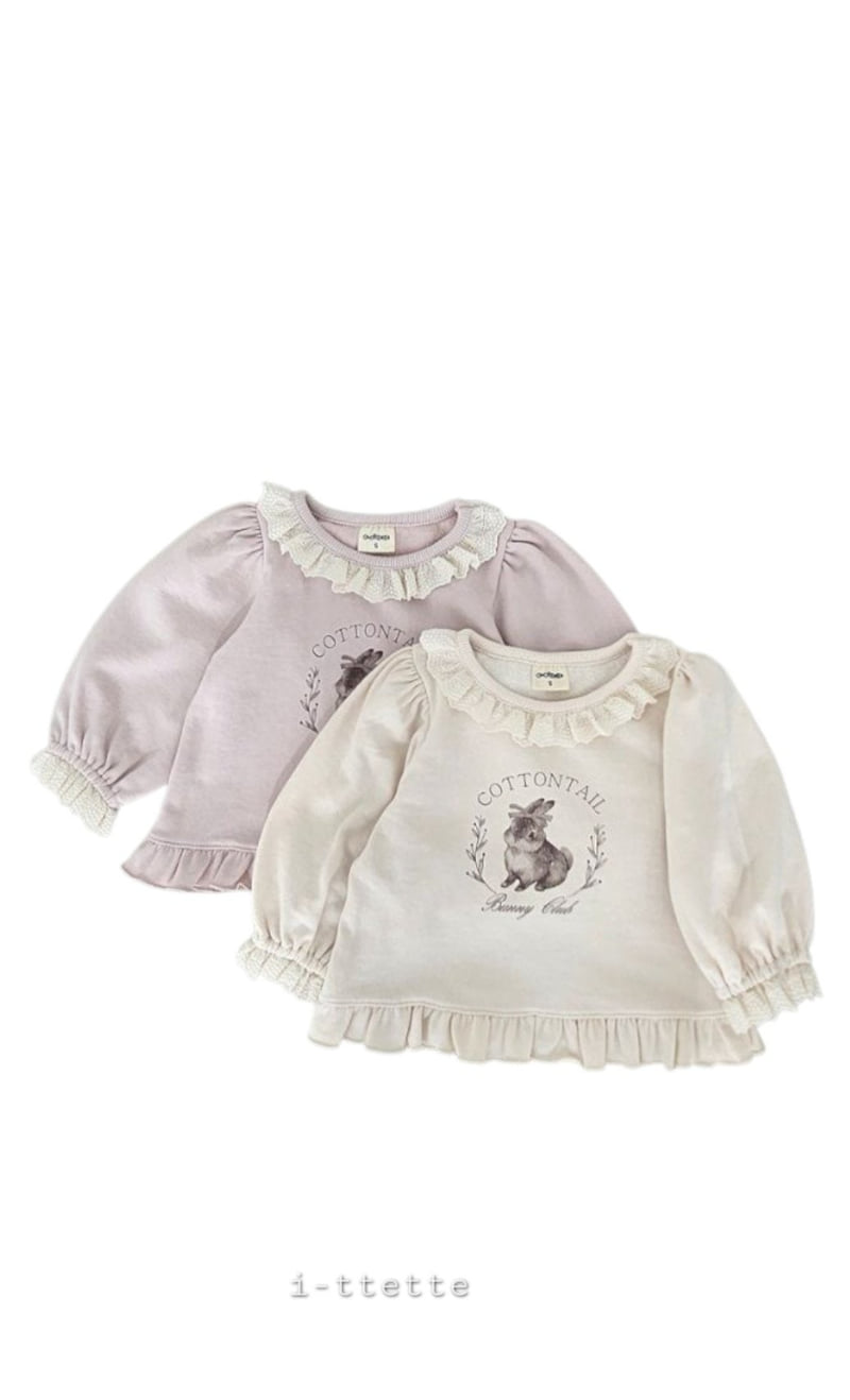 I-Ttette - Korean Children Fashion - #designkidswear - Lace Rabbit Sweatshirt