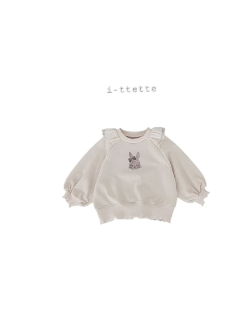 I-Ttette - Korean Children Fashion - #designkidswear - Raglan Ribbon Bunny Sweatshirt - 4