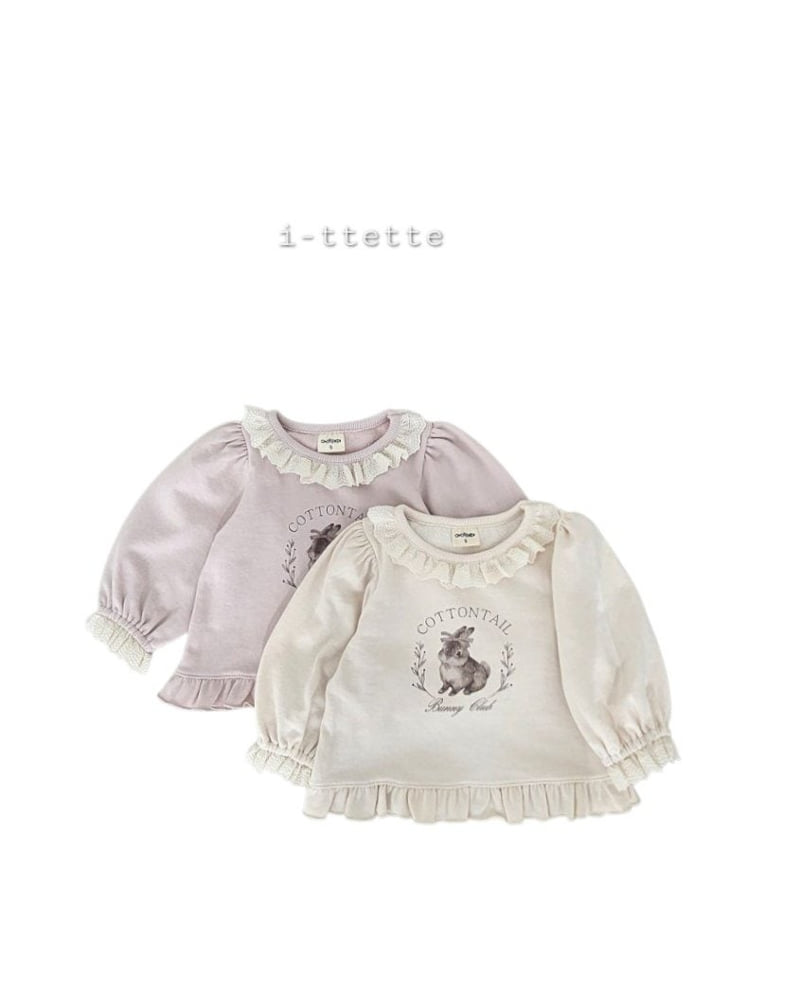 I-Ttette - Korean Children Fashion - #discoveringself - Lace Rabbit Sweatshirt - 2
