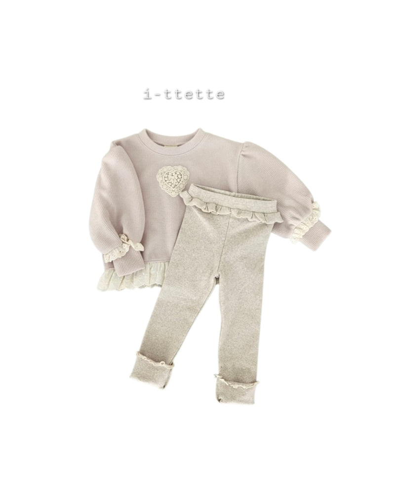 I-Ttette - Korean Children Fashion - #discoveringself - Latte Knit Ribbed Sweatshirt - 4