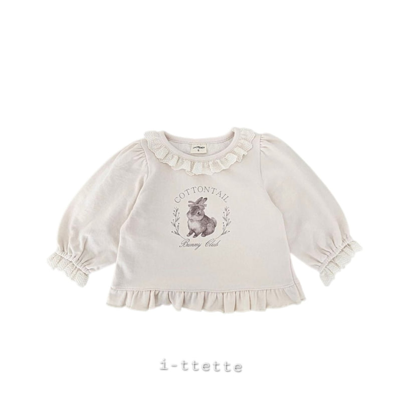 I-Ttette - Korean Children Fashion - #fashionkids - Lace Rabbit Sweatshirt - 3