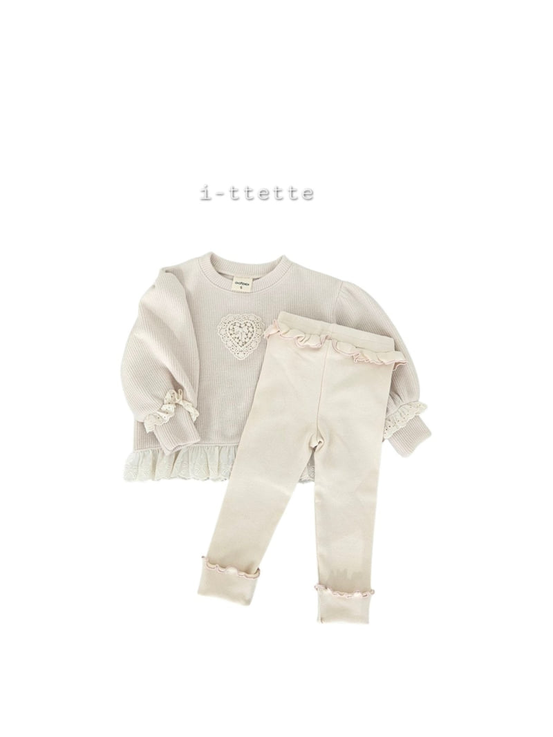 I-Ttette - Korean Children Fashion - #kidsshorts - Latte Knit Ribbed Sweatshirt - 5