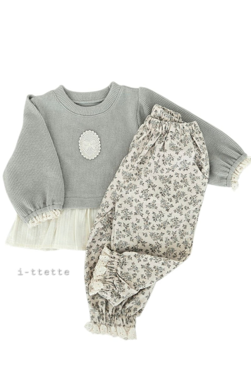 I-Ttette - Korean Children Fashion - #kidzfashiontrend - Ribbon Knit Frill Sweatshirt - 5