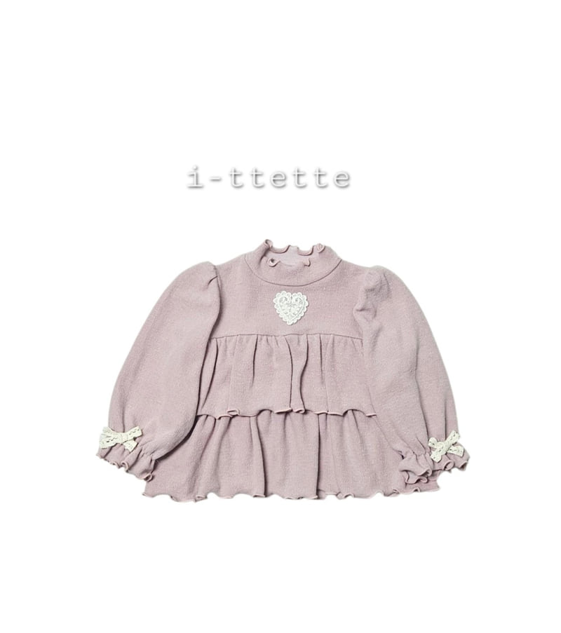 I-Ttette - Korean Children Fashion - #littlefashionista - Heart Tiered Blouse - 3